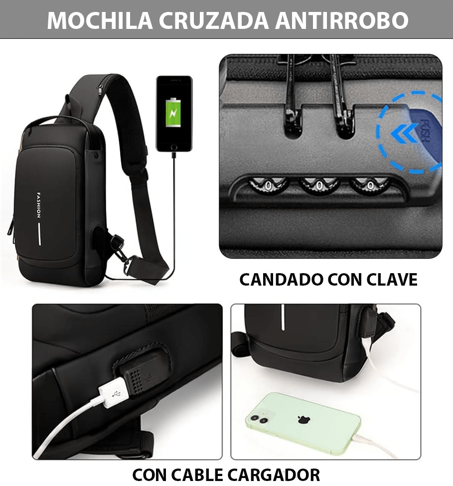 Mochila Inteligente con Clave Anti Robo - FraDa Store