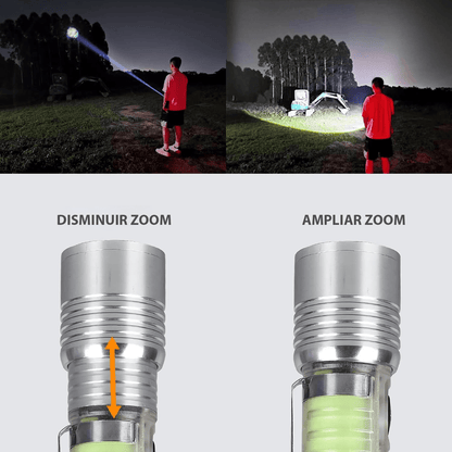Linterna Táctica ZOOM LED Recargable - FraDa Store