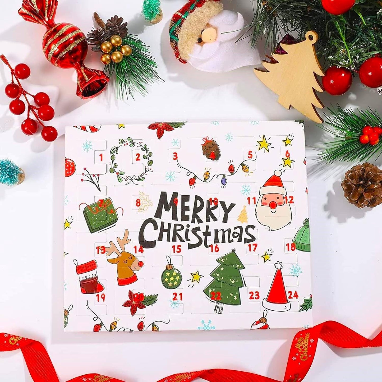 CALENDARIO DE ADVIENTO NAVIDEÑO PULSERA TIPO PANDORA - FraDa Store